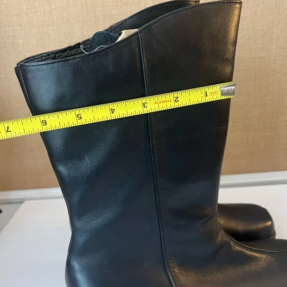 PEERAGE Simone Wide Width Leather Black Boot Size 7.5 Wide Width - Picture 9 of 13